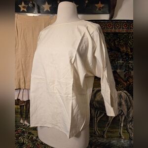 Fritzi Natural Cotton Open Sleeve Top 80s